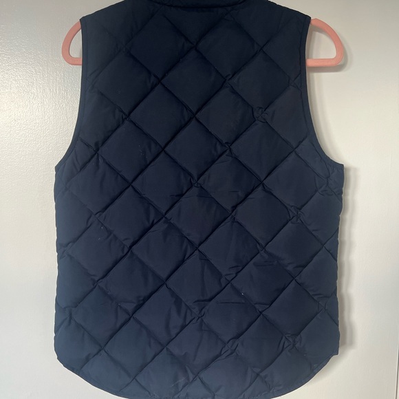 J.Crew Navy Quilted Vest in Navy with Gold Accents - Picture 4 of 8